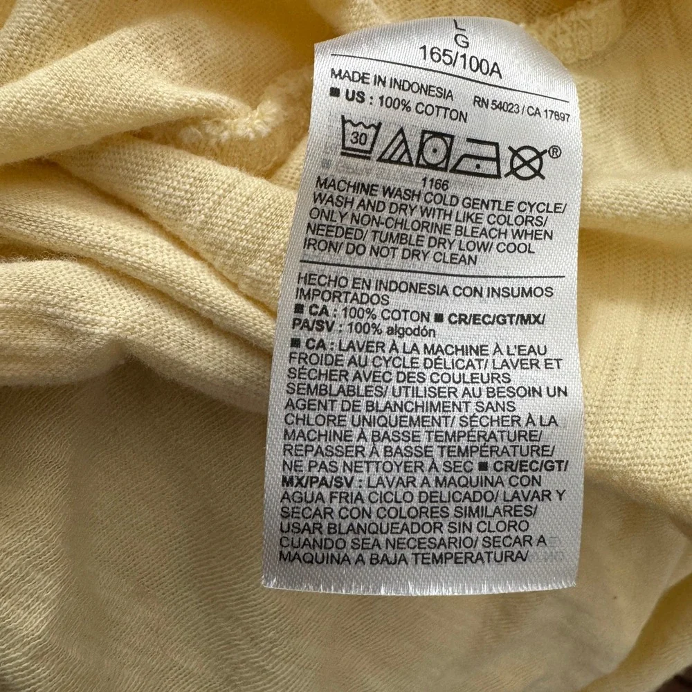 Old‎ Navy Yellow Puff Sleeve Square Neck Top Size Large